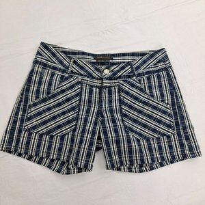 BCBG Maxazria Shirts Women's Plaid Blue White Size 4